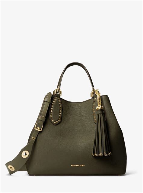 olive green michael kors tote|designer purses in olive green.